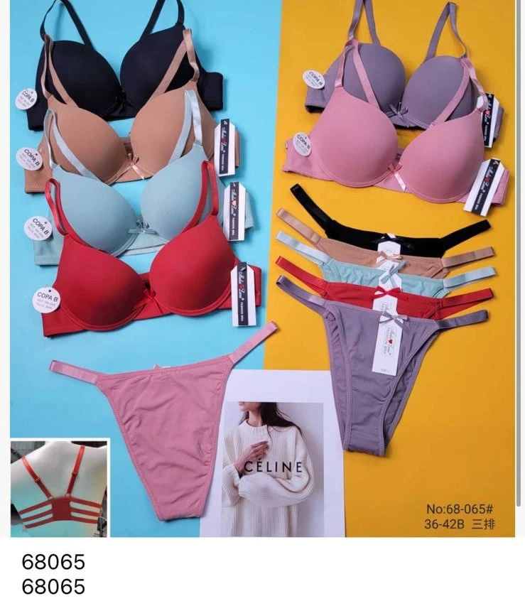 Conjunto de Sujetador Push-Up y Braguita Tanga-68-065