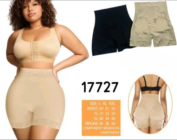 Faja short moldeadora de glúteos de cintura alta-17727