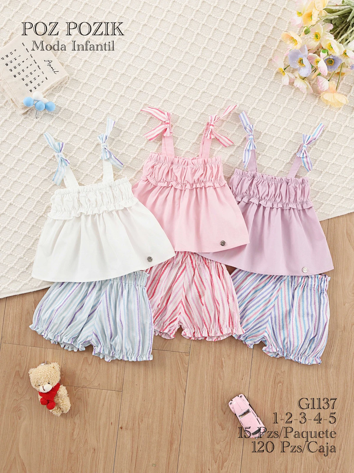Conjunto de top y shorts-G1137