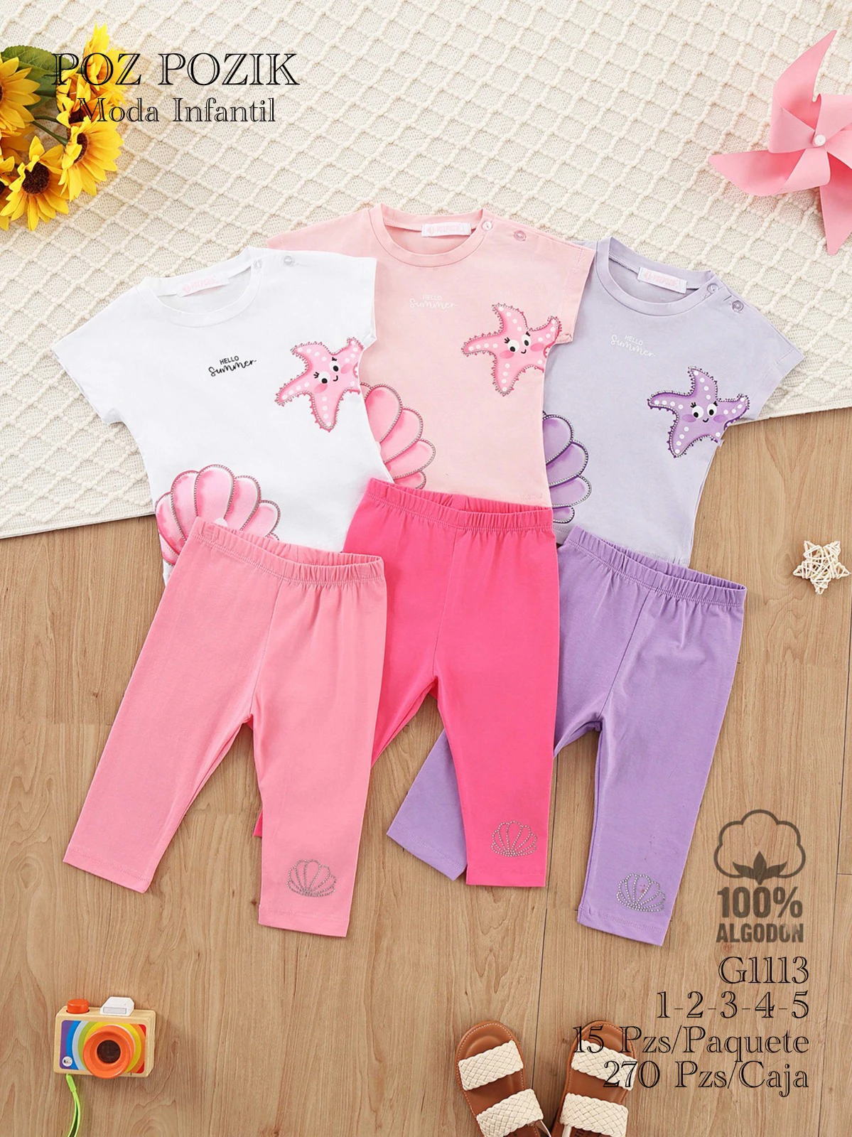 Conjunto de camiseta y leggings-G1113