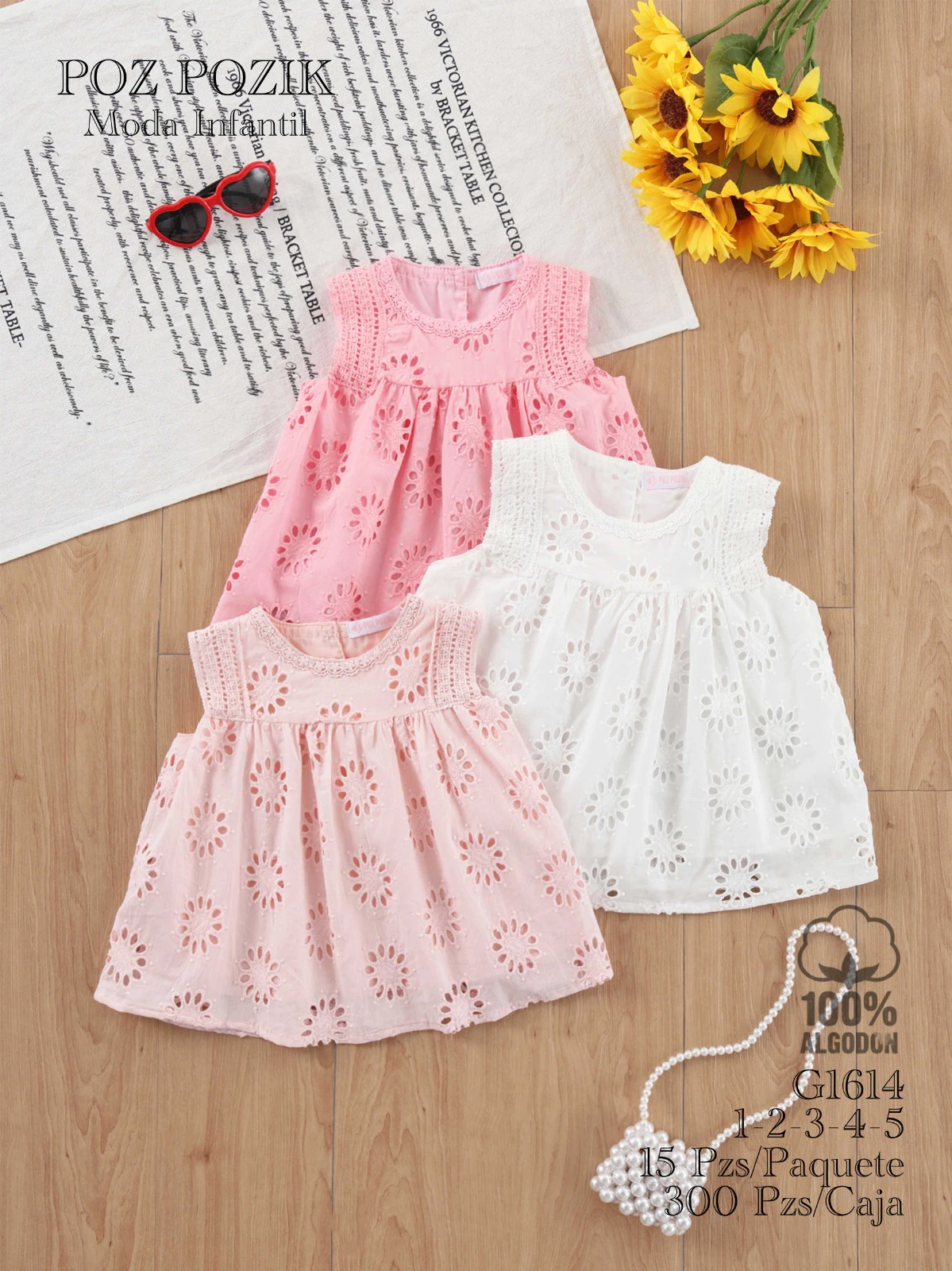 Vestido infantil sin mangas-G1614