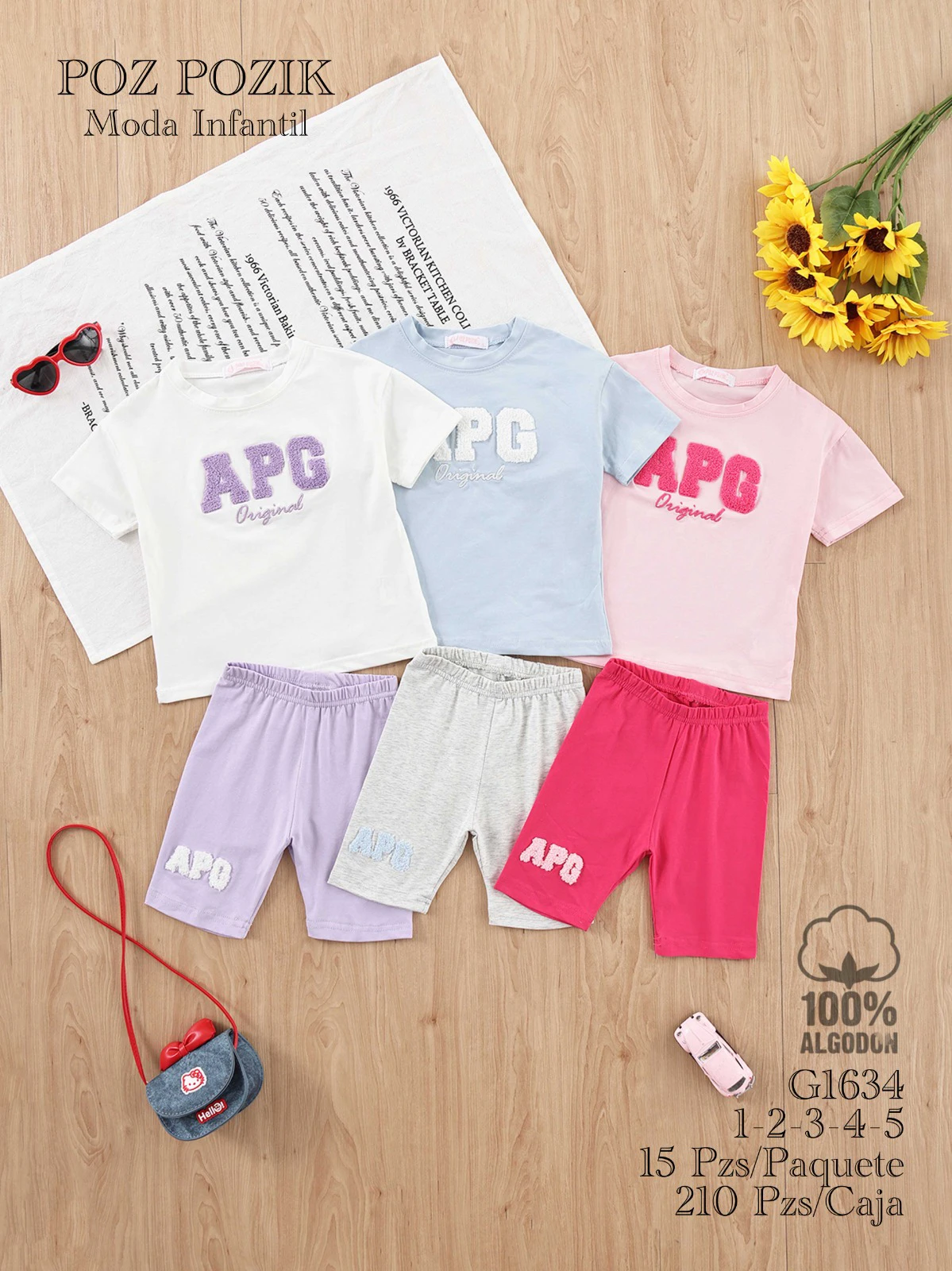 Conjunto de Playeras y Shorts Infantiles-G1634