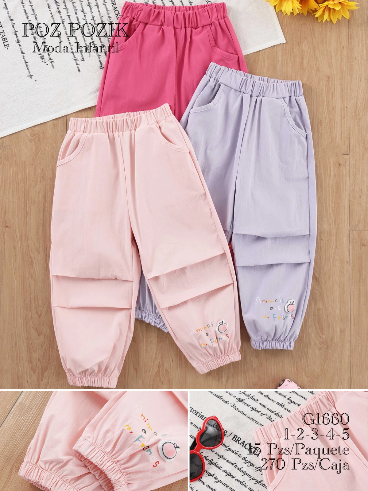 Pantalones tipo cargo para niños-G1660