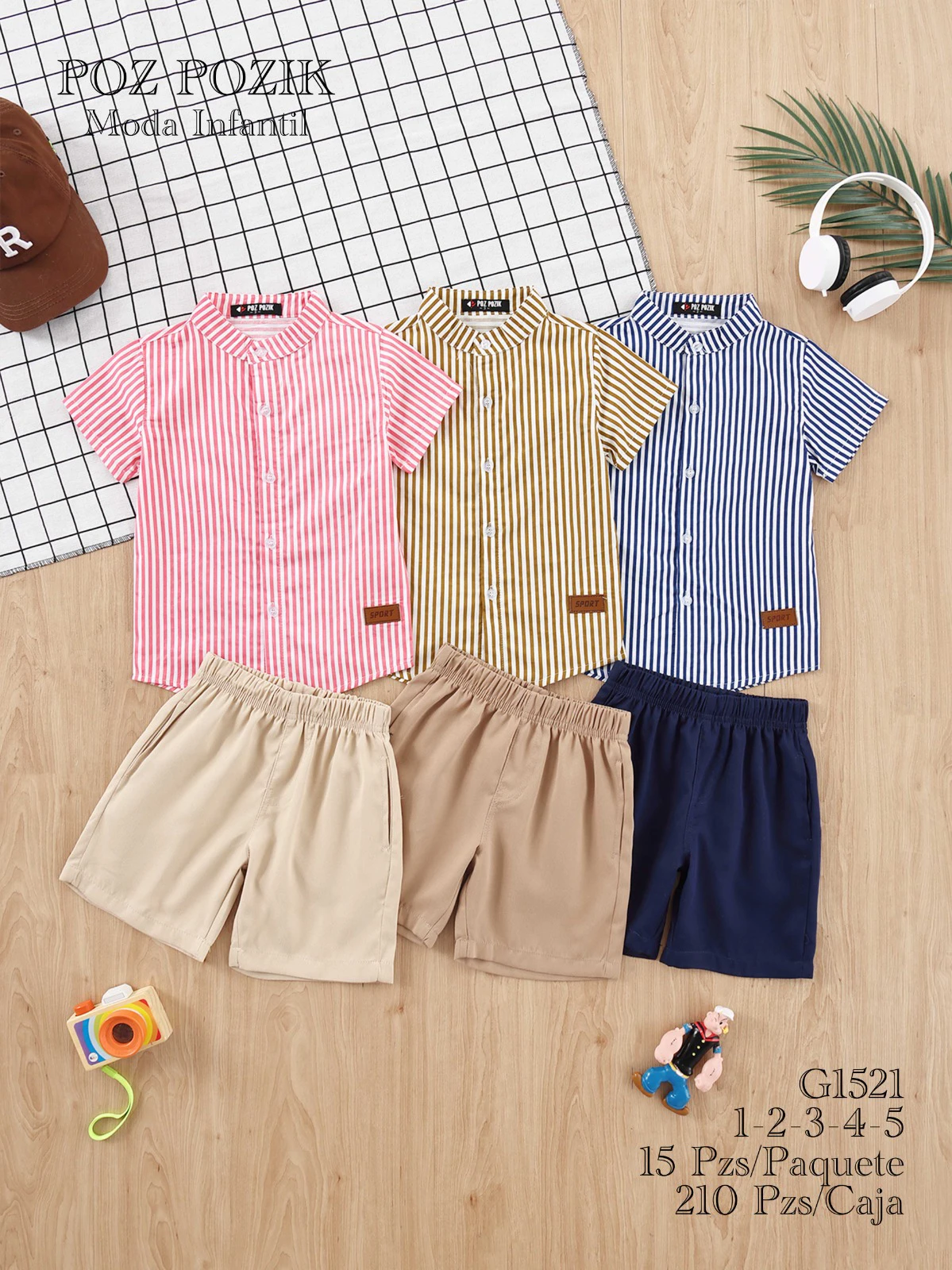 Conjunto de Camisa y Shorts para Niño-G1521