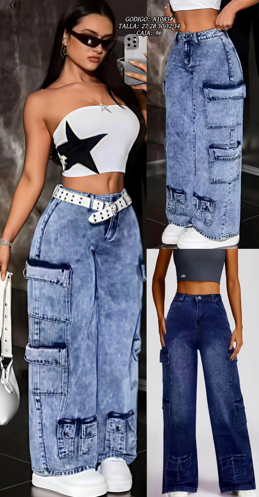 Jeans cargo-A1083
