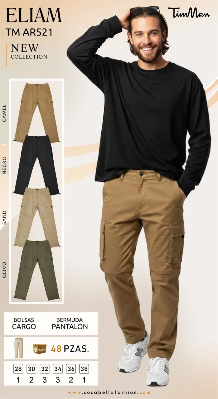 Pantalones Cargo Convertibles ELIAM-TM AR521