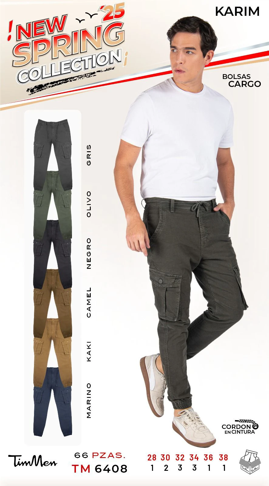 Pantalones Cargo Jogger KARIM-TM 6408