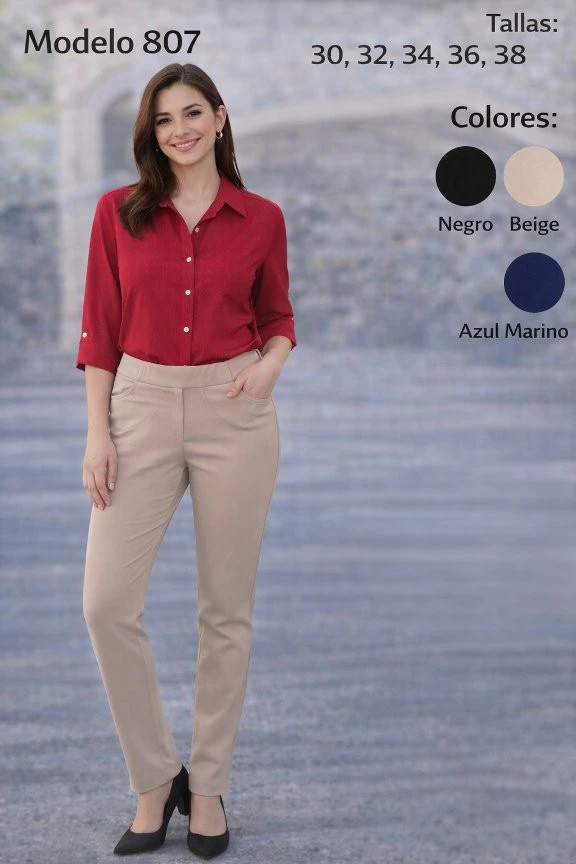 Pantalón de vestir para mujer-807