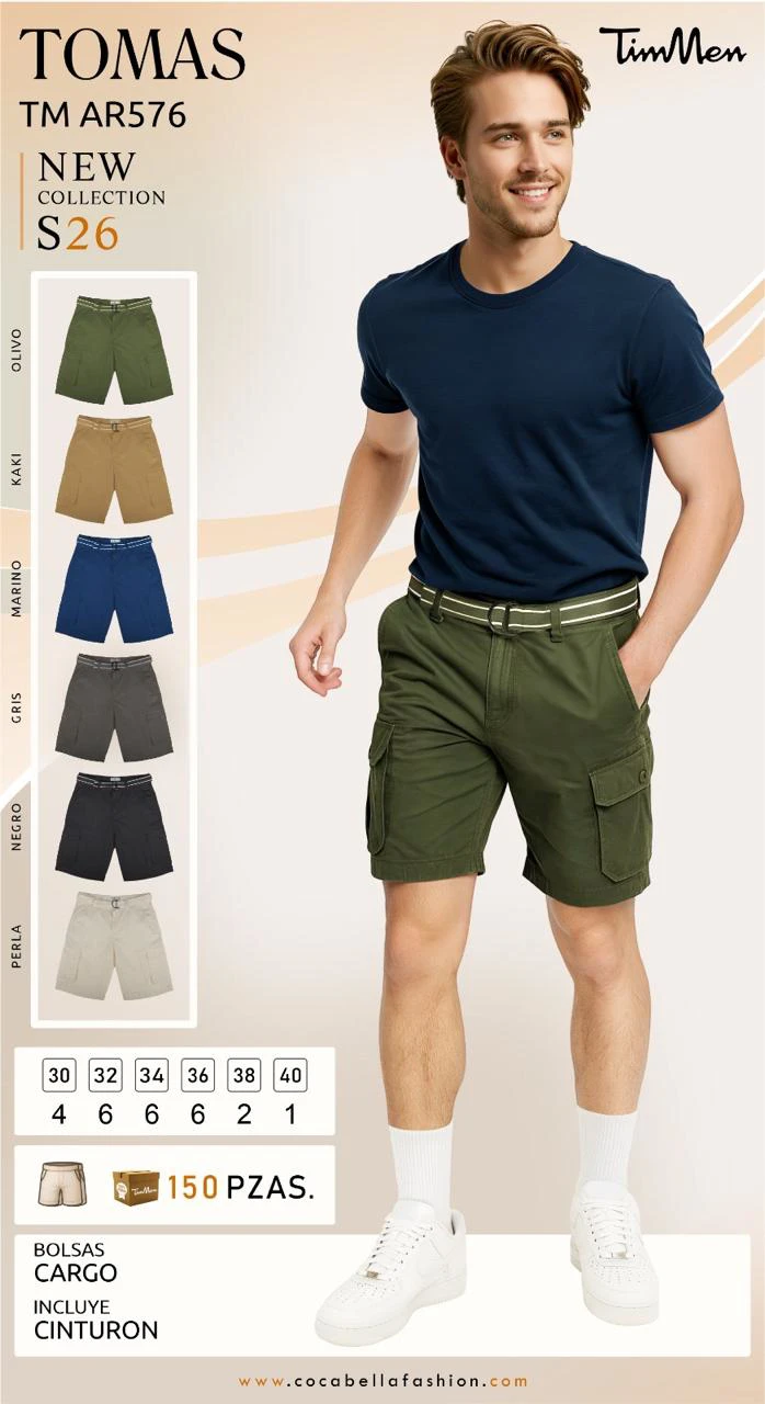 Shorts cargo para hombre TOMAS-TM AR576