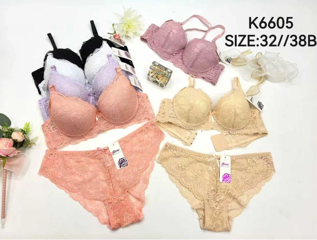 Conjunto de Sujetador y Braguitas de Encaje-K6605