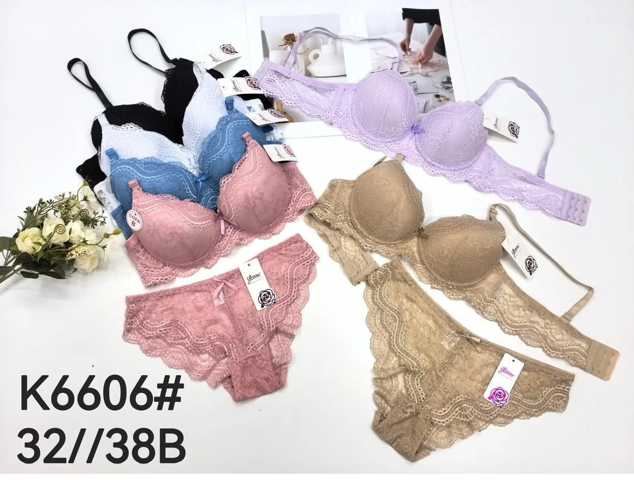 Conjunto de lencería de encaje-K6606