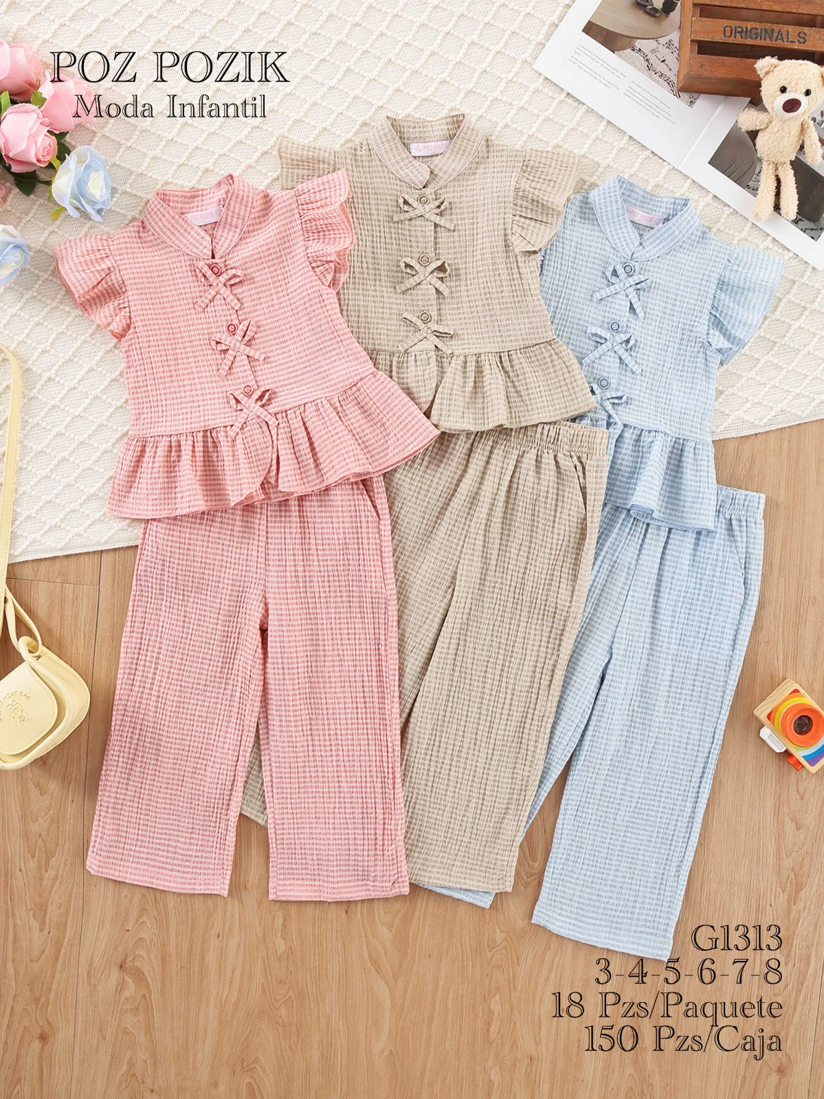 Conjunto pantalon y blusa-G1313