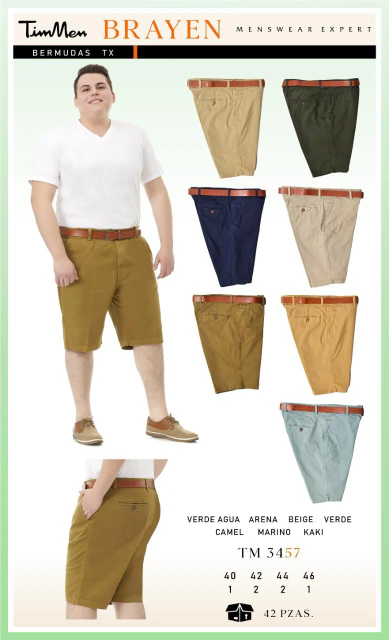 Bermudas de Gabardina para Hombre BRAYEN-TM 3457