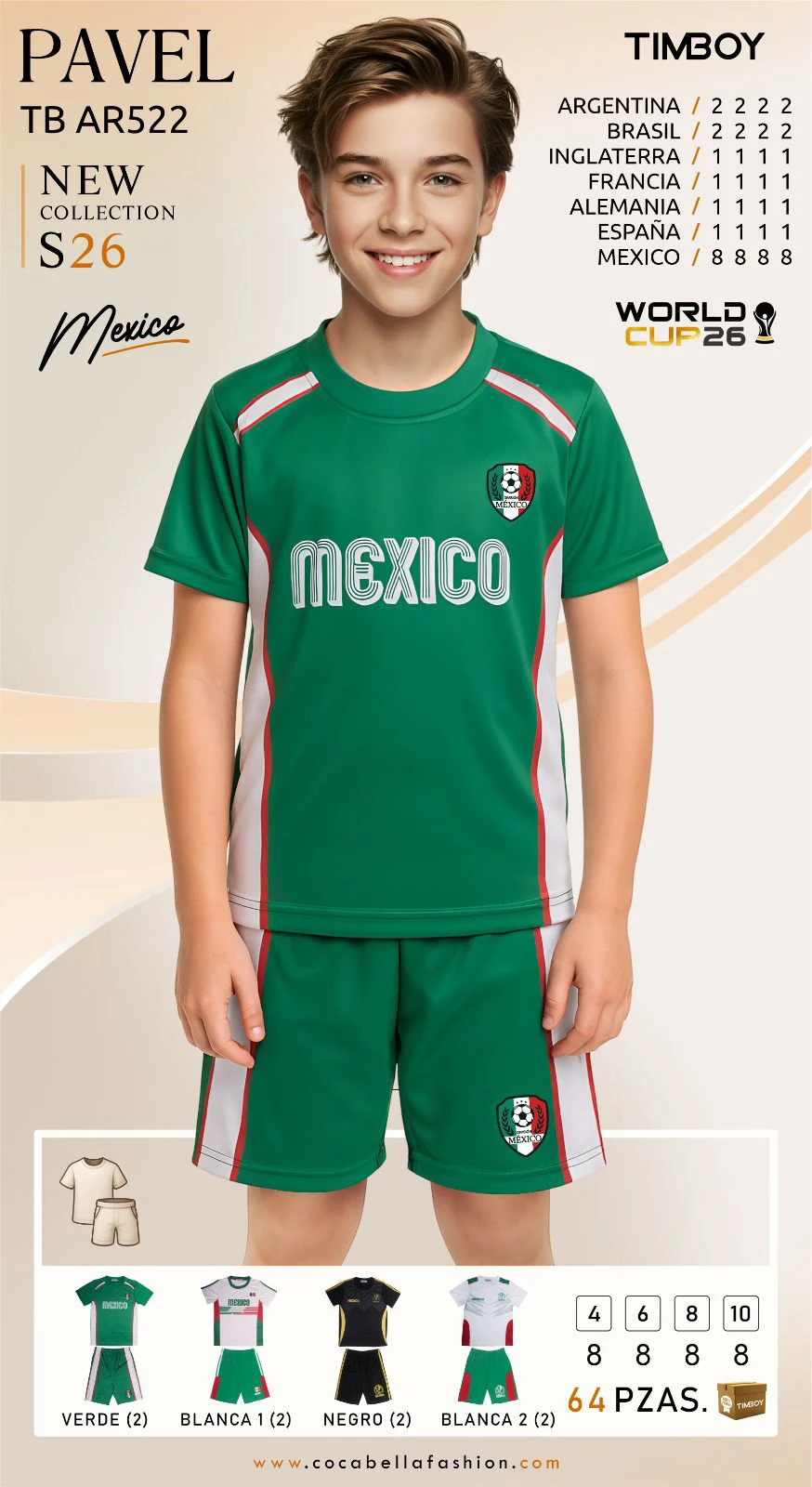Conjunto Deportivo de Fútbol para Niño PAVEL-TB AR522
