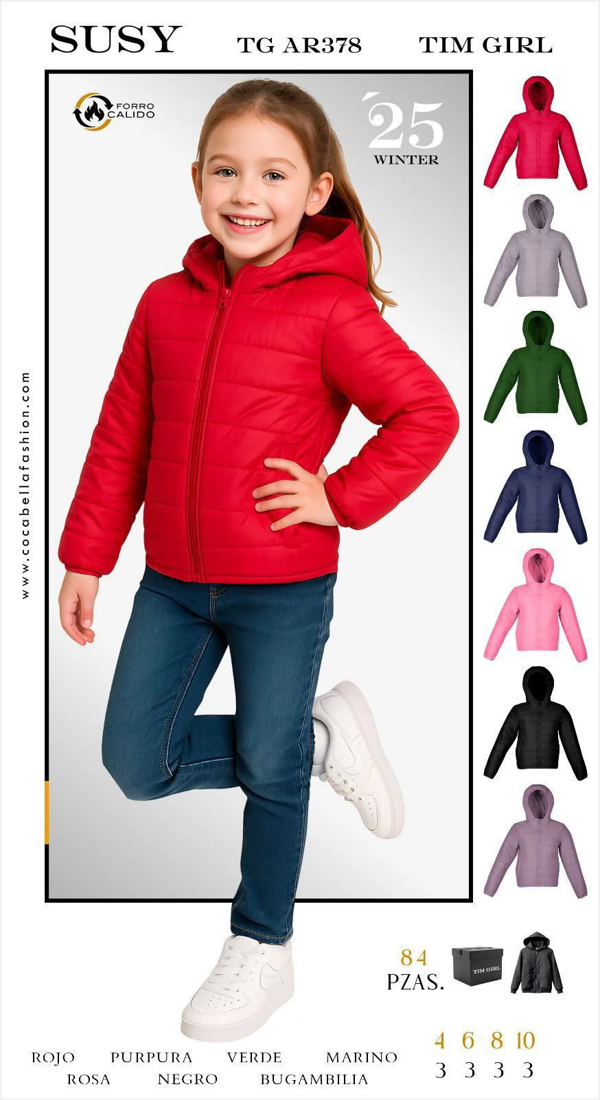Chamarra Acolchada para Niña Susy-TG AR378