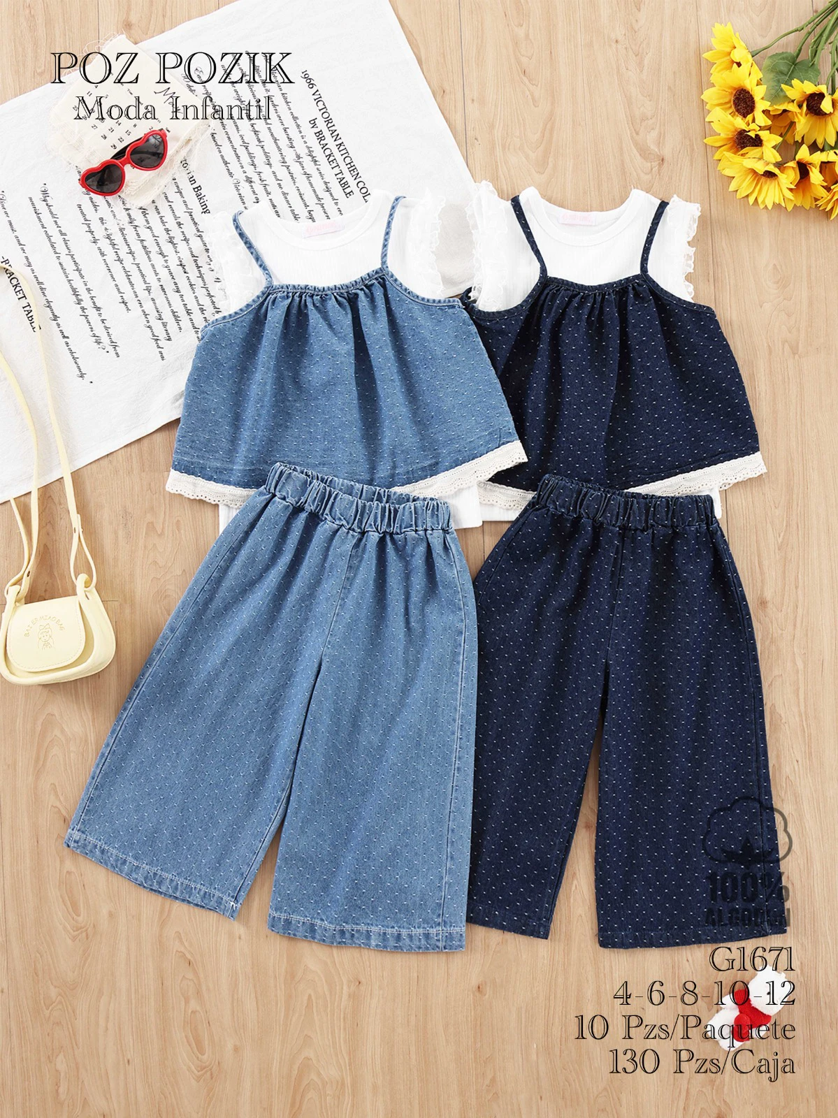 Conjunto de top y pantalón para niños-G1671