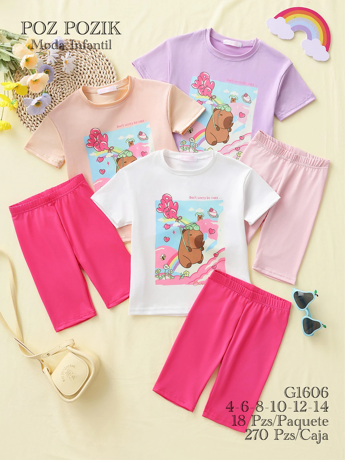 Conjunto de Playera y Leggings para Niña-G1606