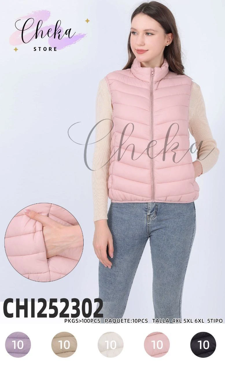 Chaleco acolchado ligero para mujer-CHI252302