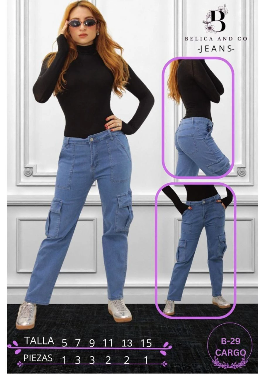 Jeans Cargo Mujer-B-29