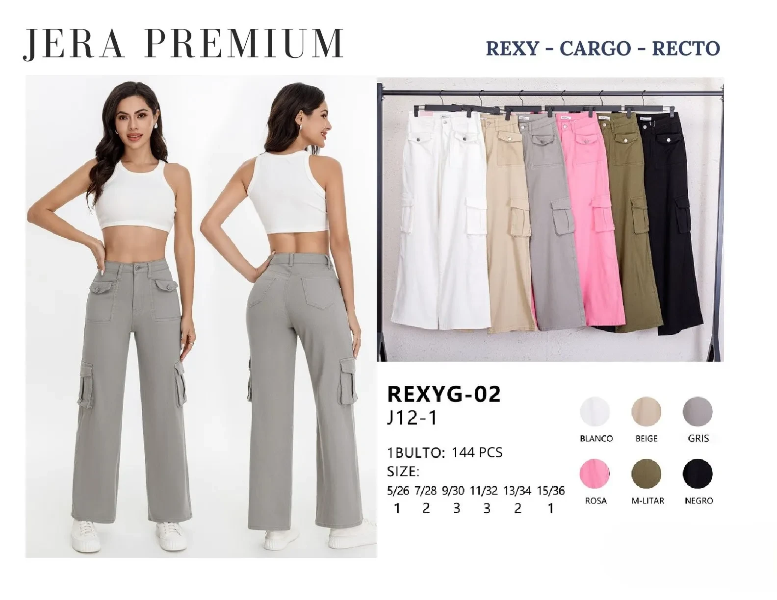REXYG-02-BEIGE – Jeans Cargo Recto Jera Premium-6-REXYG-02-BEIGE