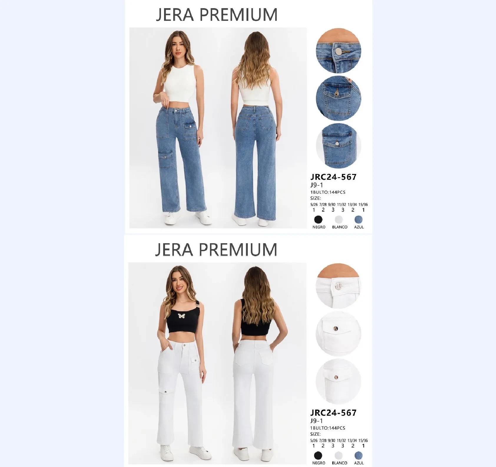 Jeans Cargo Recto Jera Premium-JRC24-567-BLANCO-3P