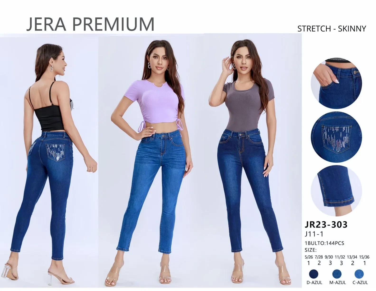 Jeans Skinny Jera Jeans-JR23-303-M-AZUL-3P