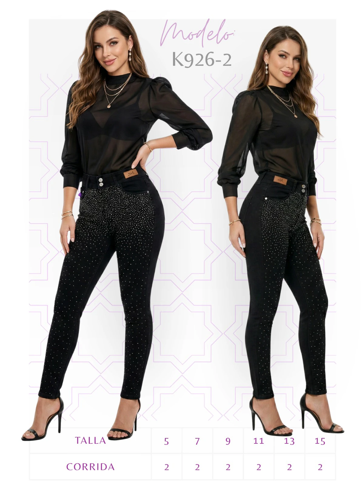 Jeans Skinny con Pedrería-K926-2
