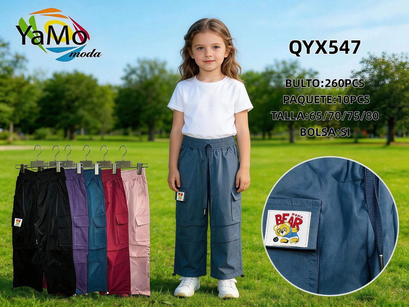 Pantalones cargo de niño-QYX547