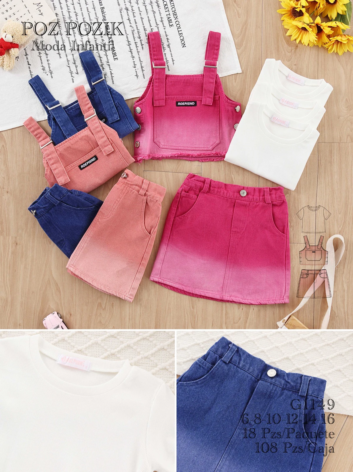 Conjunto Falda y Camiseta para Niña-G1149