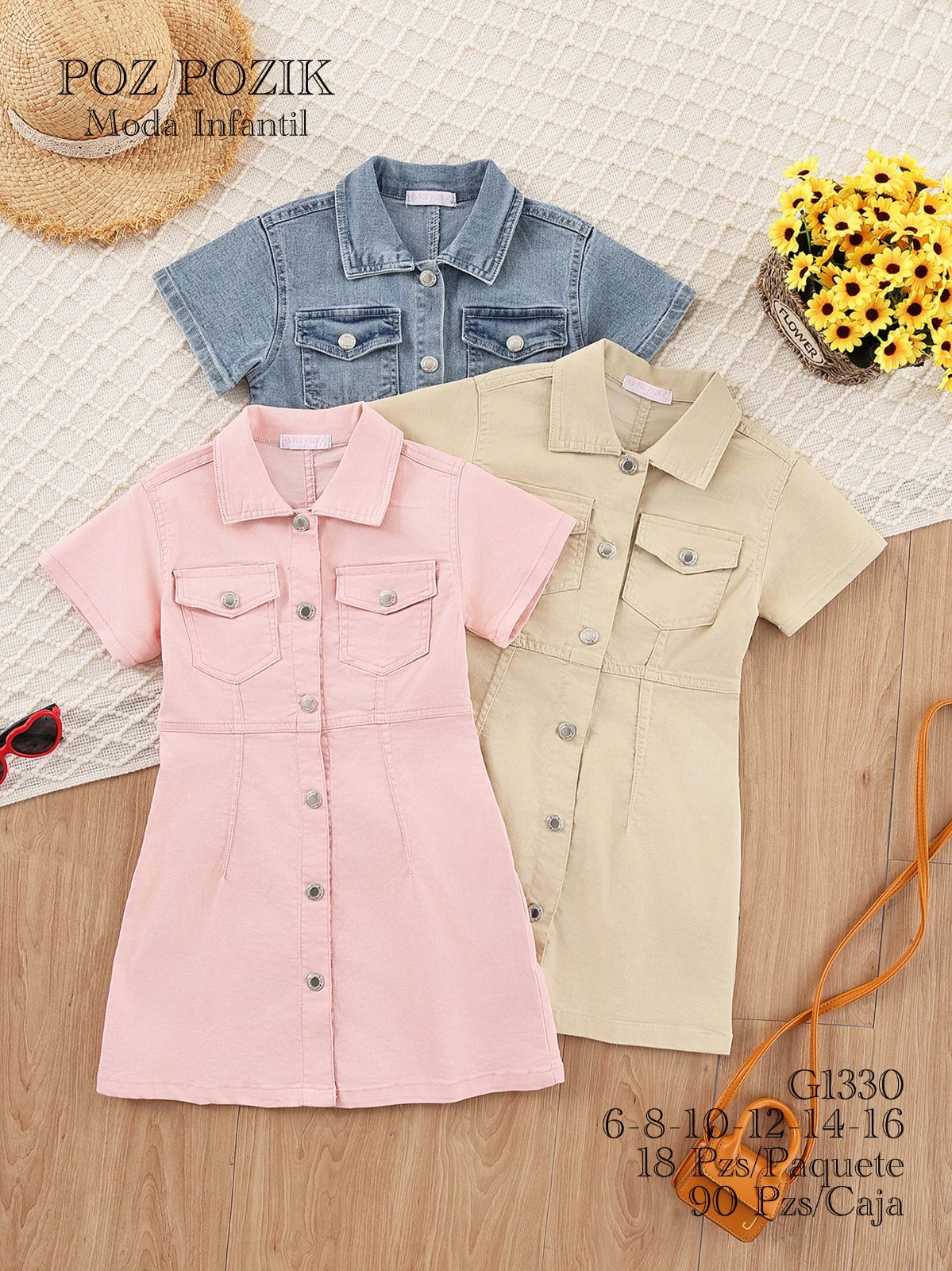 Vestido estilo camisero-G1330