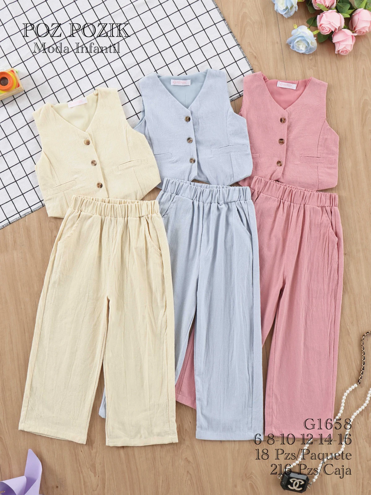 Conjunto de Chaleco y Pantalón para Niños-G1658