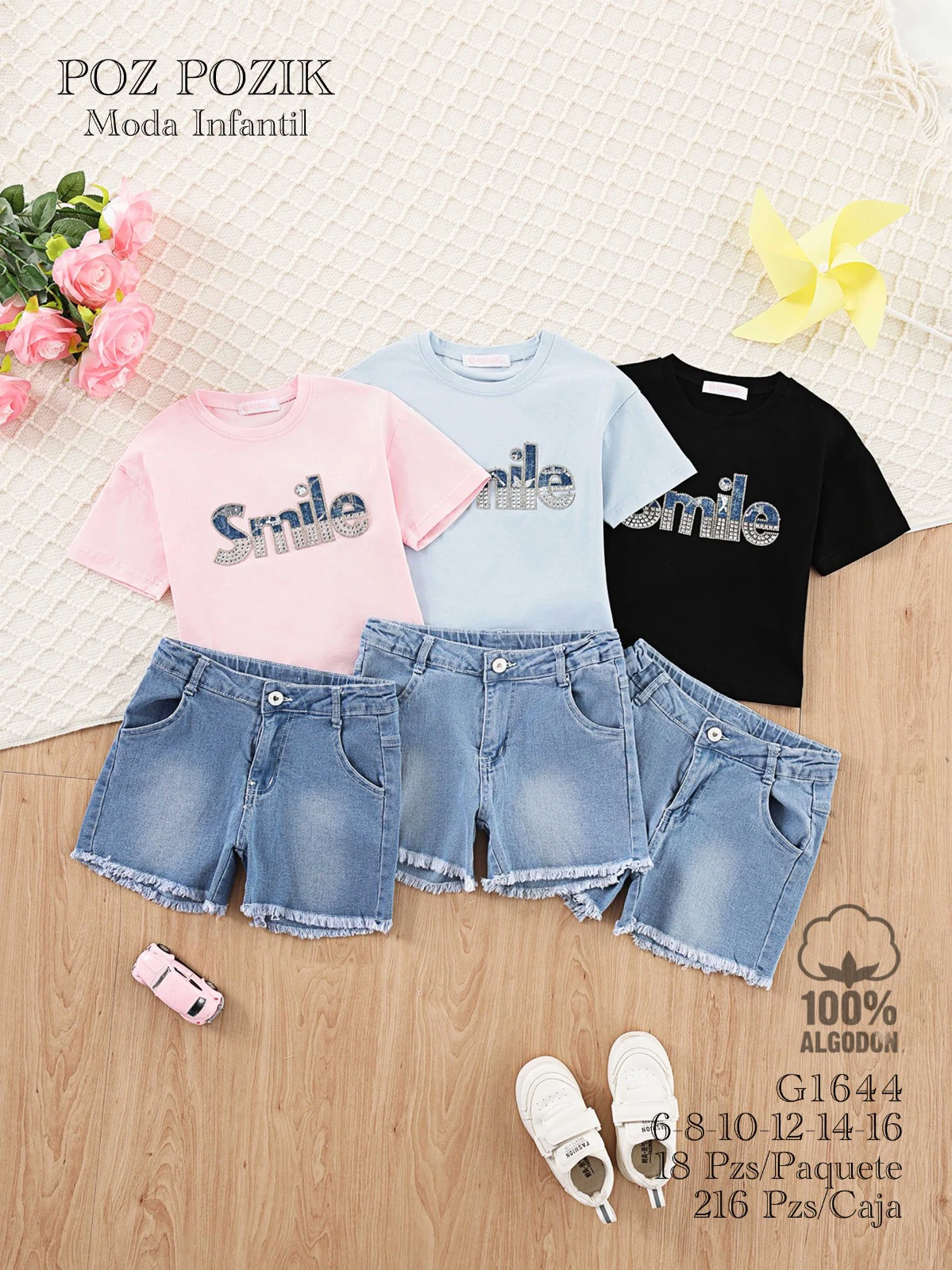 Conjunto de Playera y Shorts con estampado-G1644