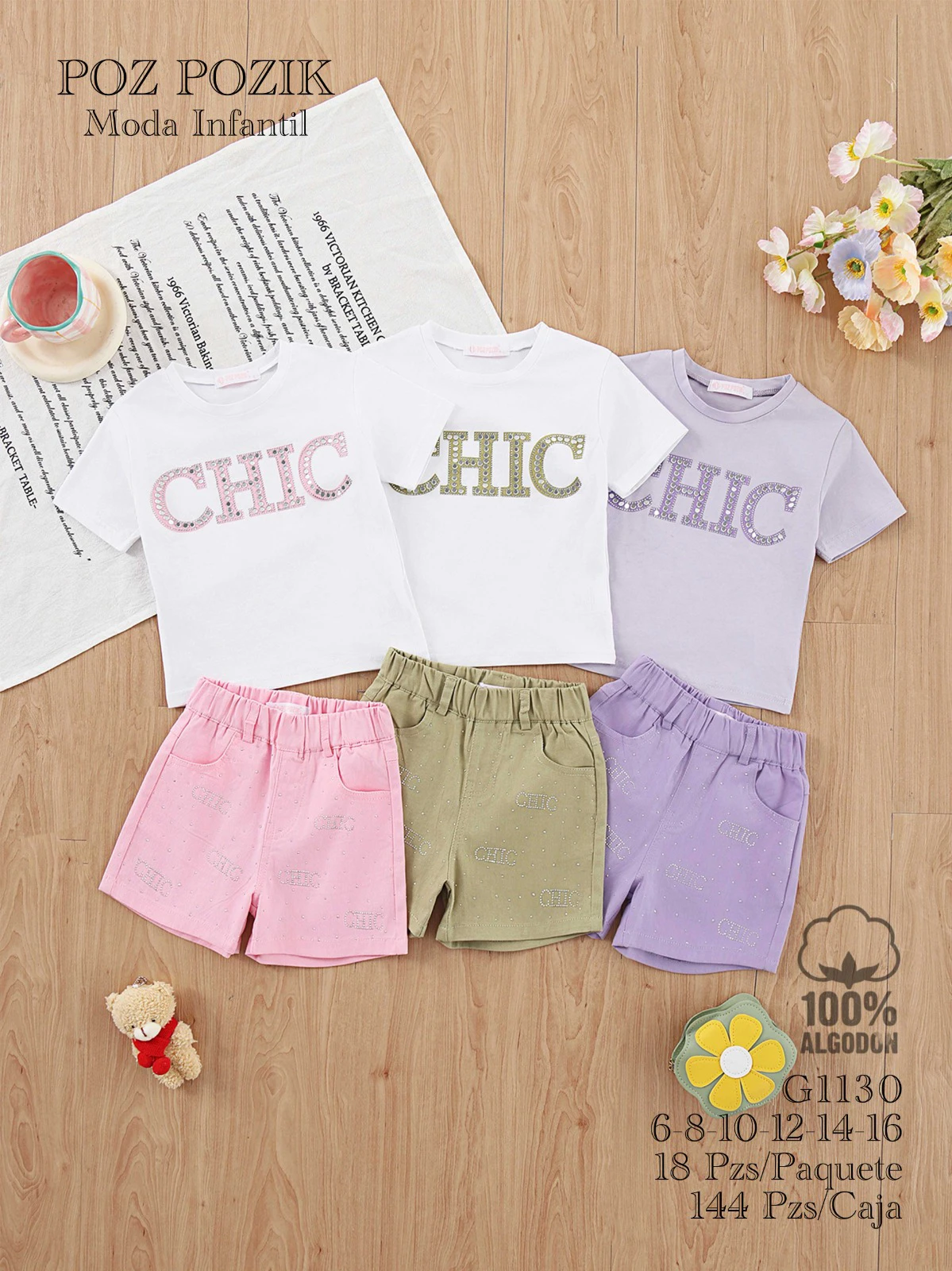Conjunto de Playeras y Shorts Infantil-G1130