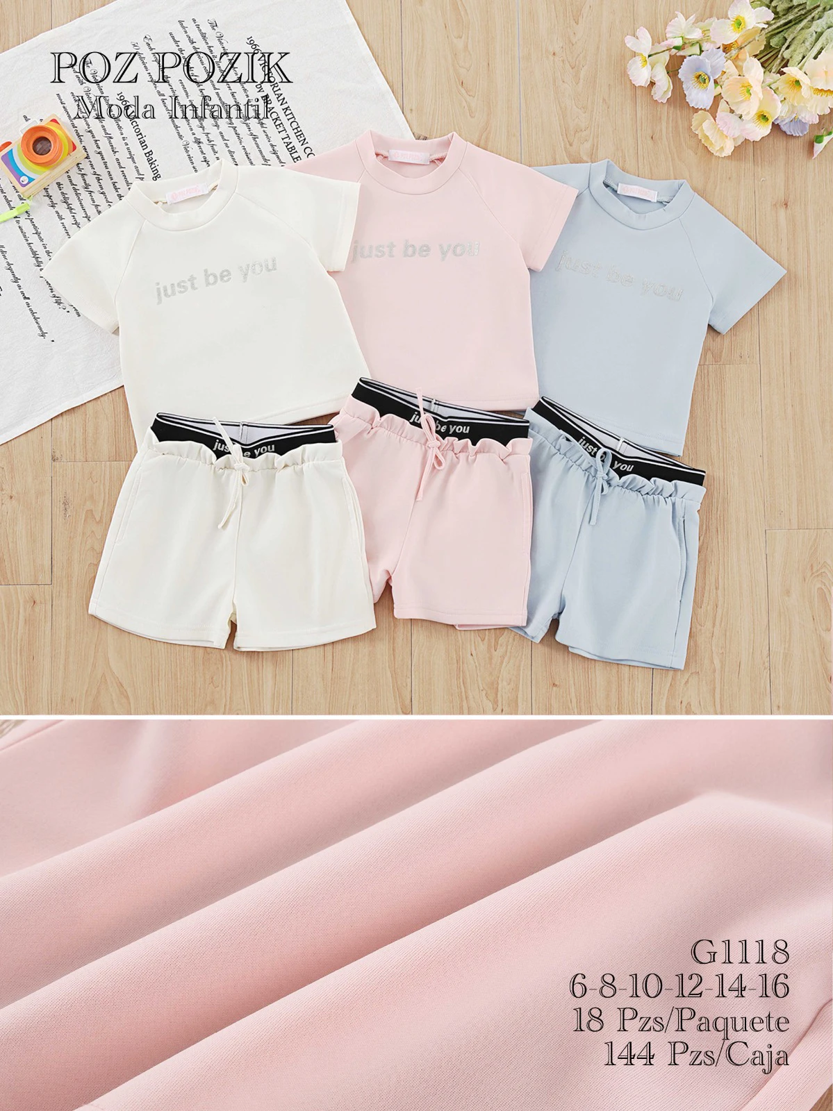 Conjunto de camiseta y shorts-G1118