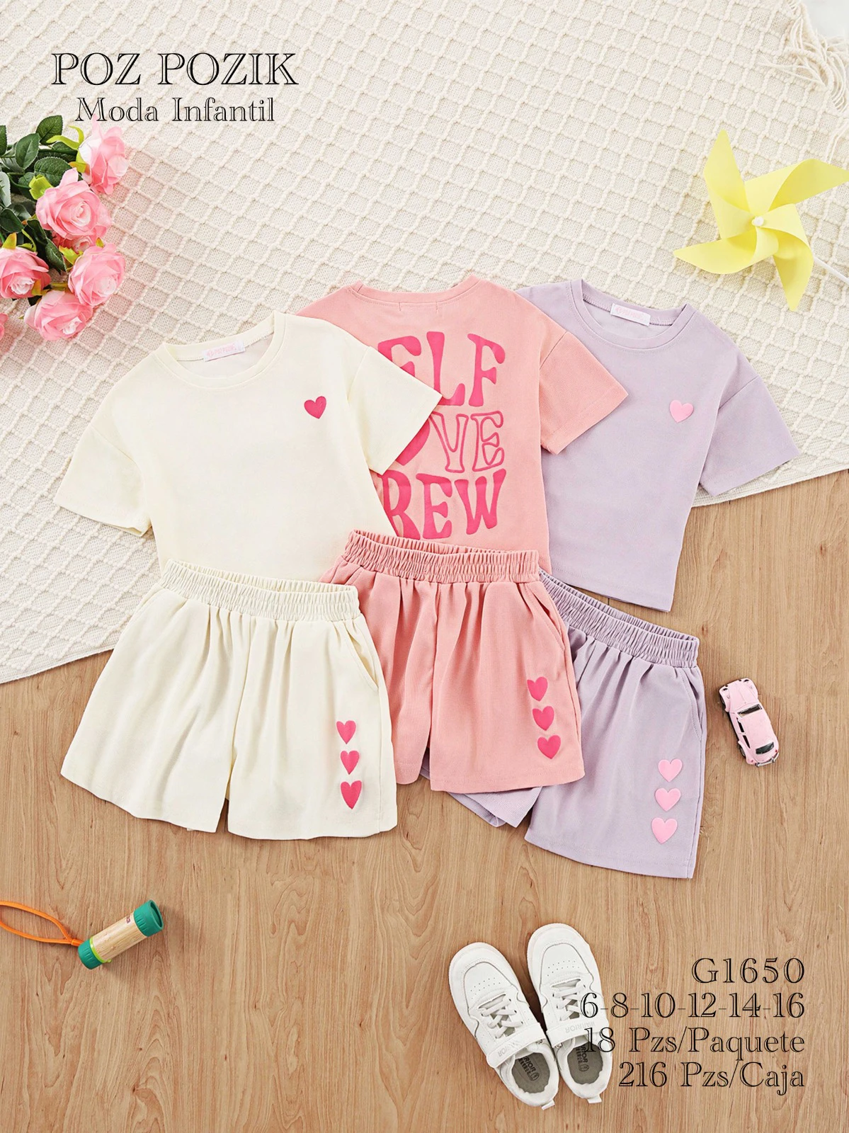 Conjunto de Playera y Shorts para Niña-G1650