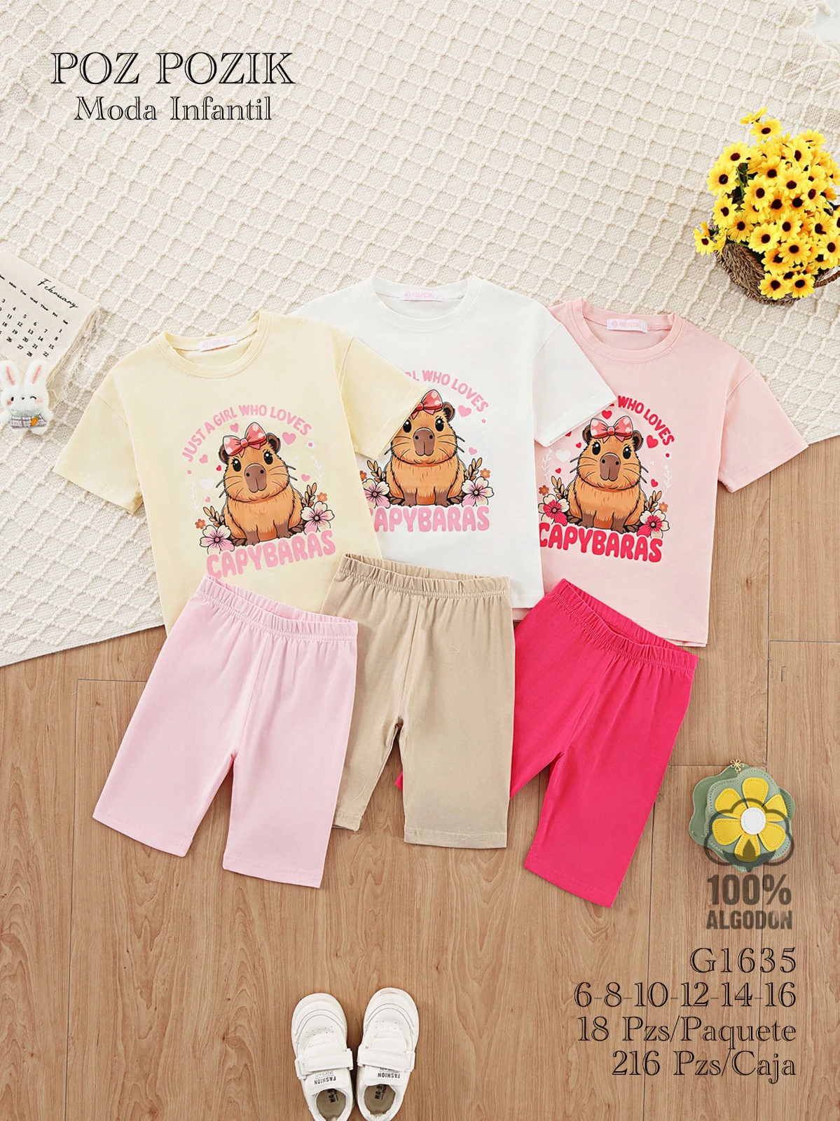 Conjunto de Playera y Short de Capibara-G1635