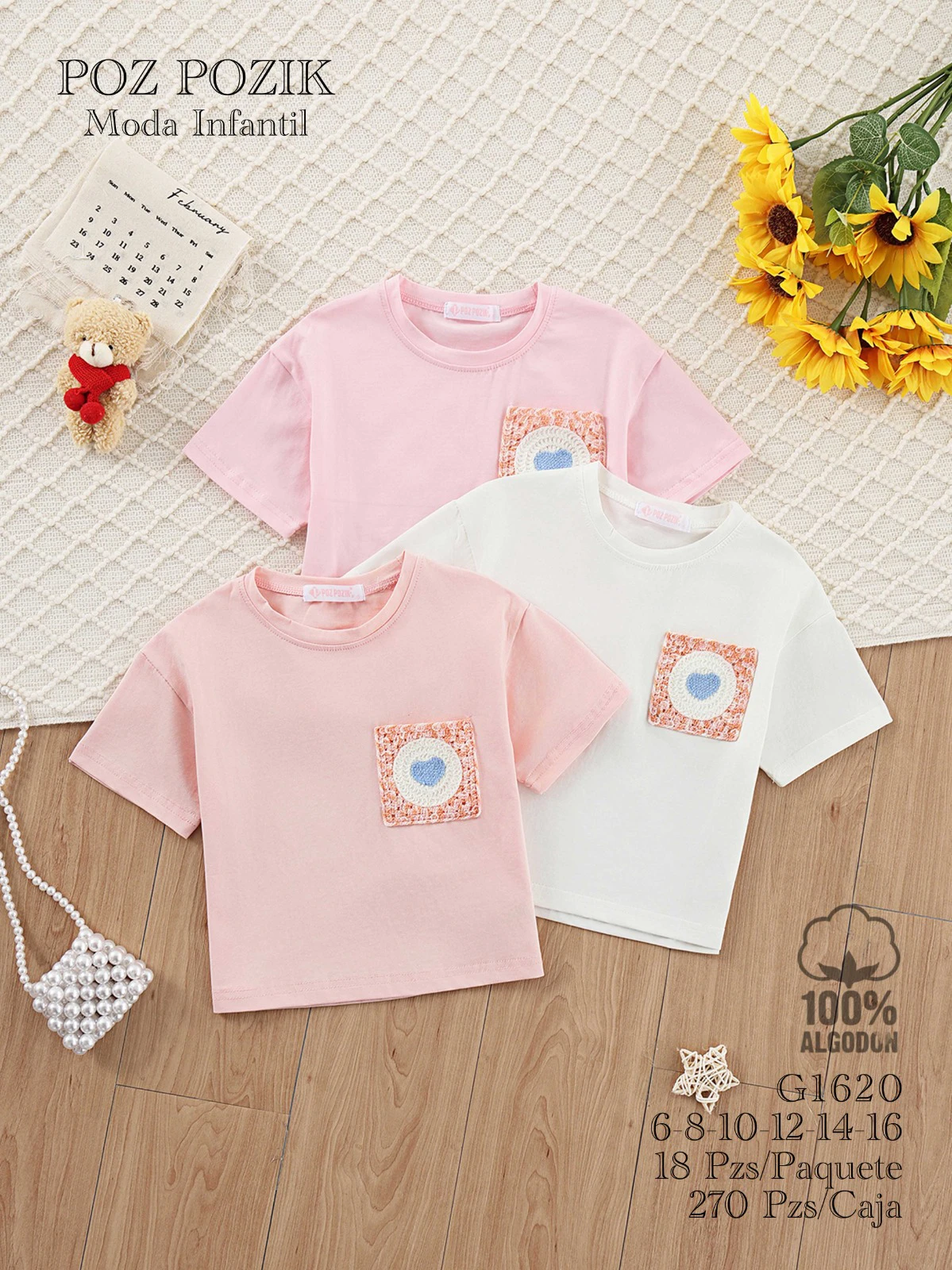 Playeras con diseño de corazón-G1620