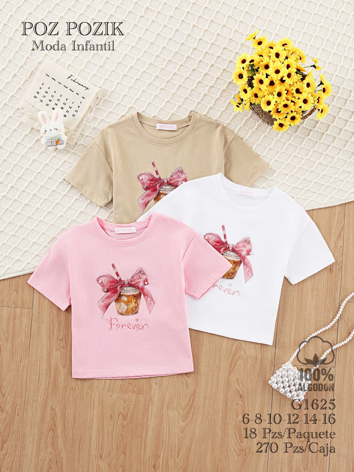 Playeras infantiles estampadas-G1625