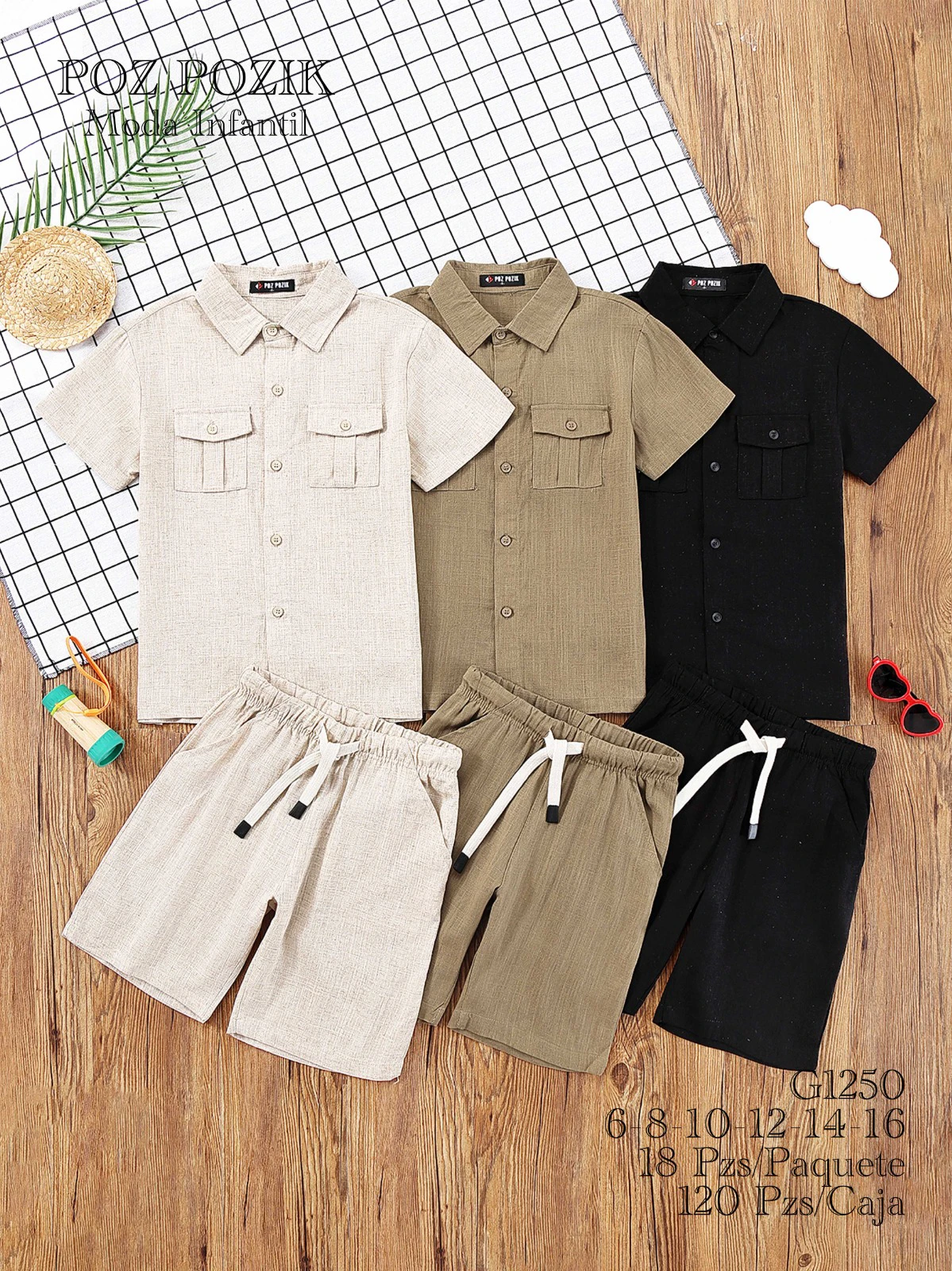 Conjunto de Camisa y Shorts para Niño-G1250