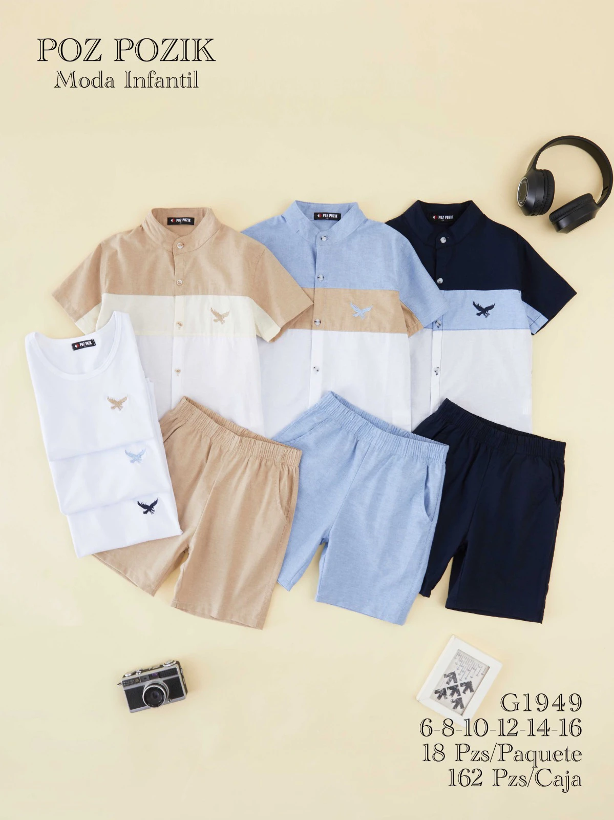 Conjuntos de Camisa y Short para Niño-G1949
