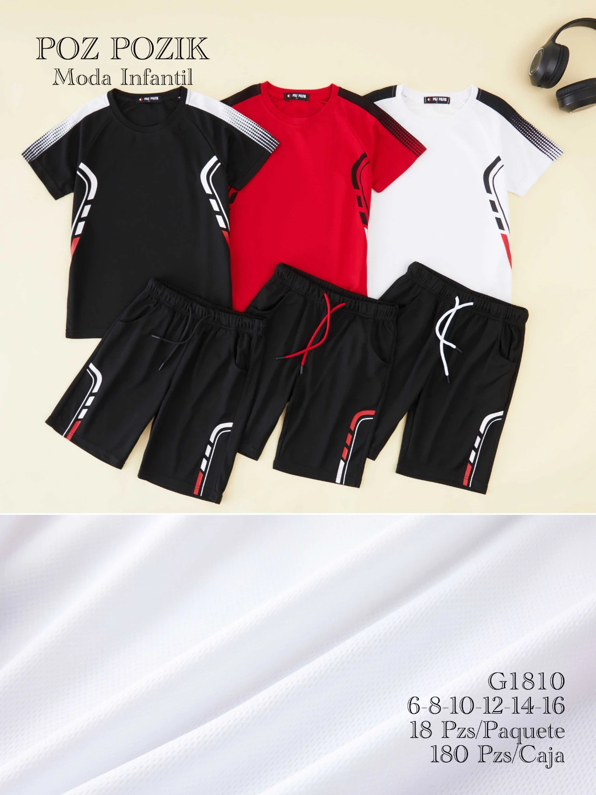 Conjunto de Camisetas y Shorts-G1810