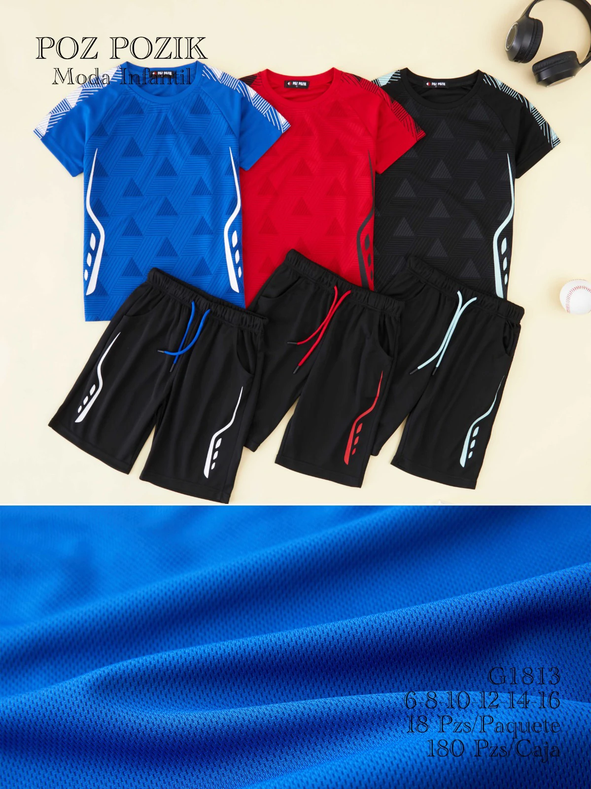 Conjunto de Playera y Shorts deportivos-G1813