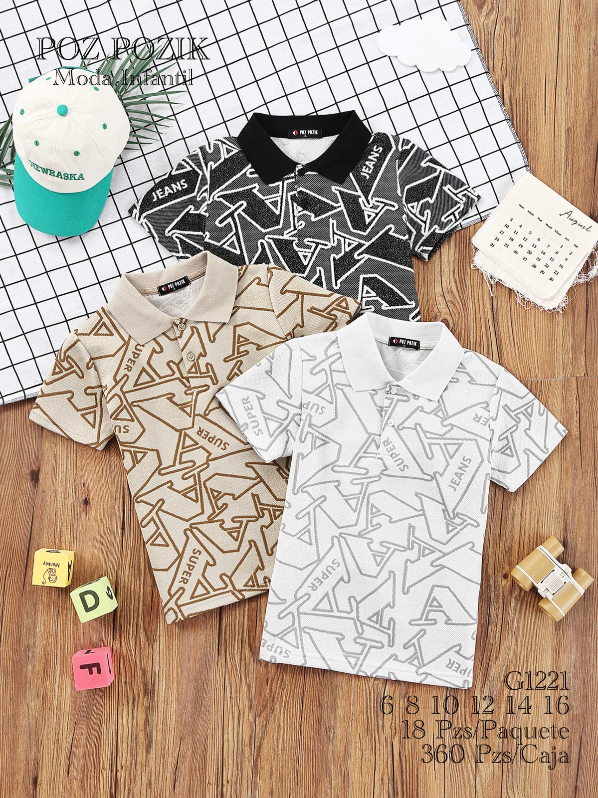 Playeras Polo Estampadas Infantiles-G1221