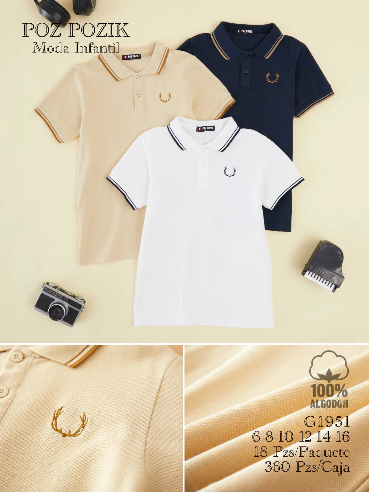 Playeras Polo para Niños POZ POZIK-G1951