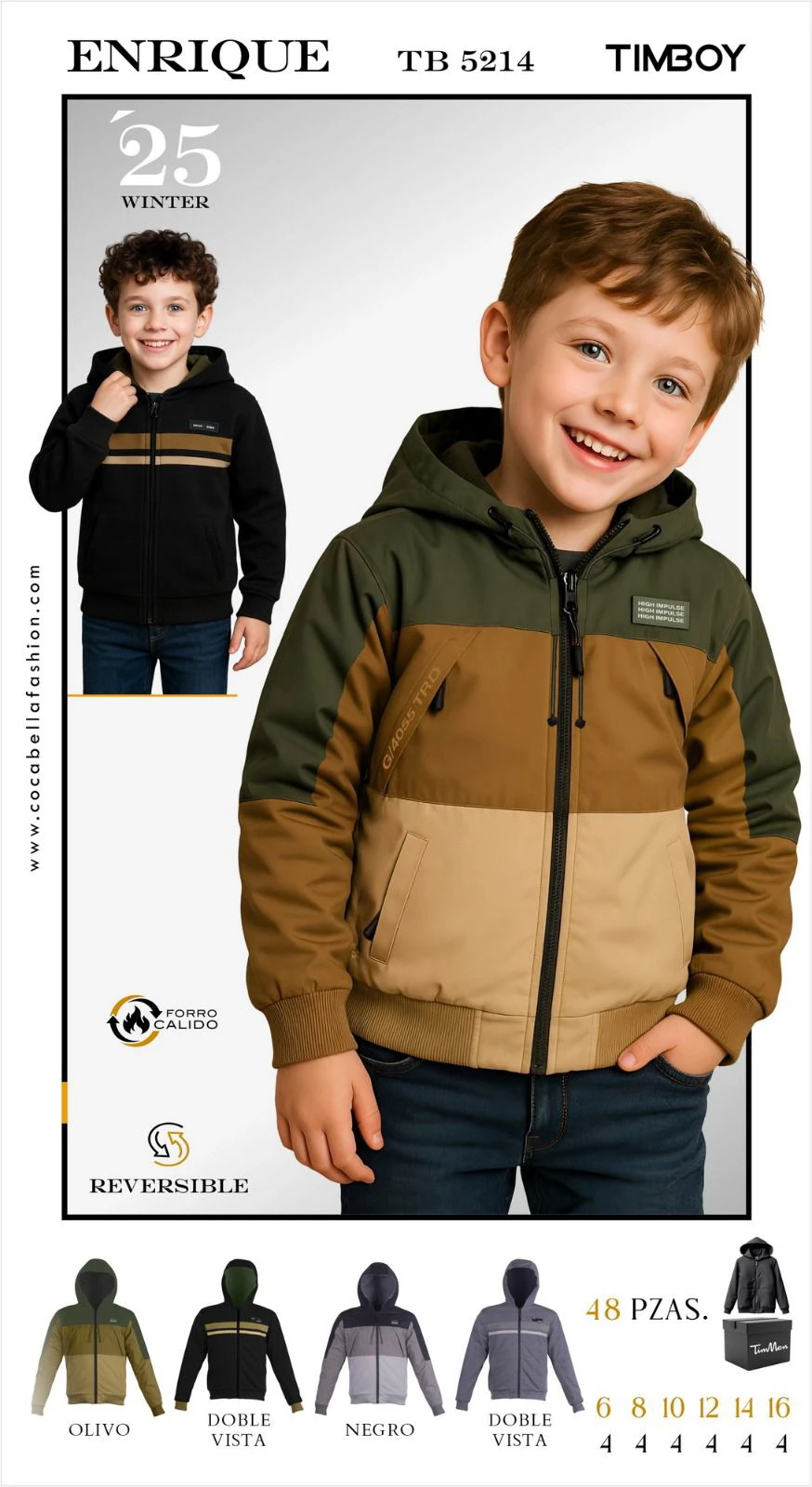 Chamarra de  invierno infantil Enrique-TB 5214