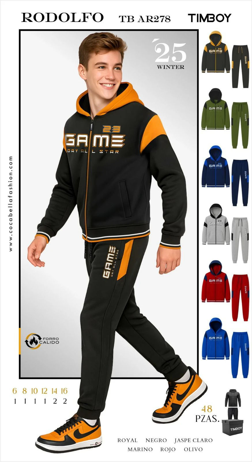 Conjunto de Sudadera con Capucha y Pantalón Rodolfo-TB AR278