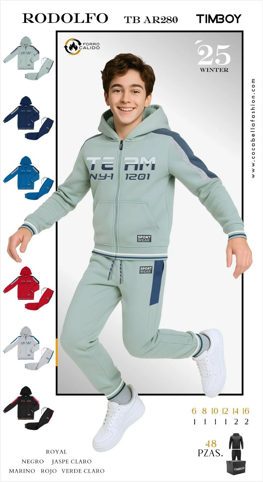 Conjunto Deportivo de Sudadera con Capucha y Pants Rodolfo-TB AR280