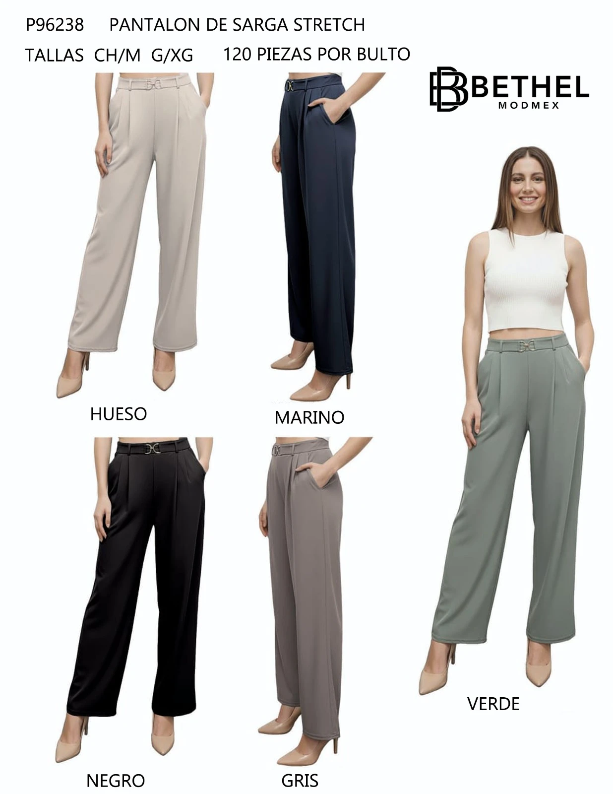 Pantalón de Sarja Stretch-P96238