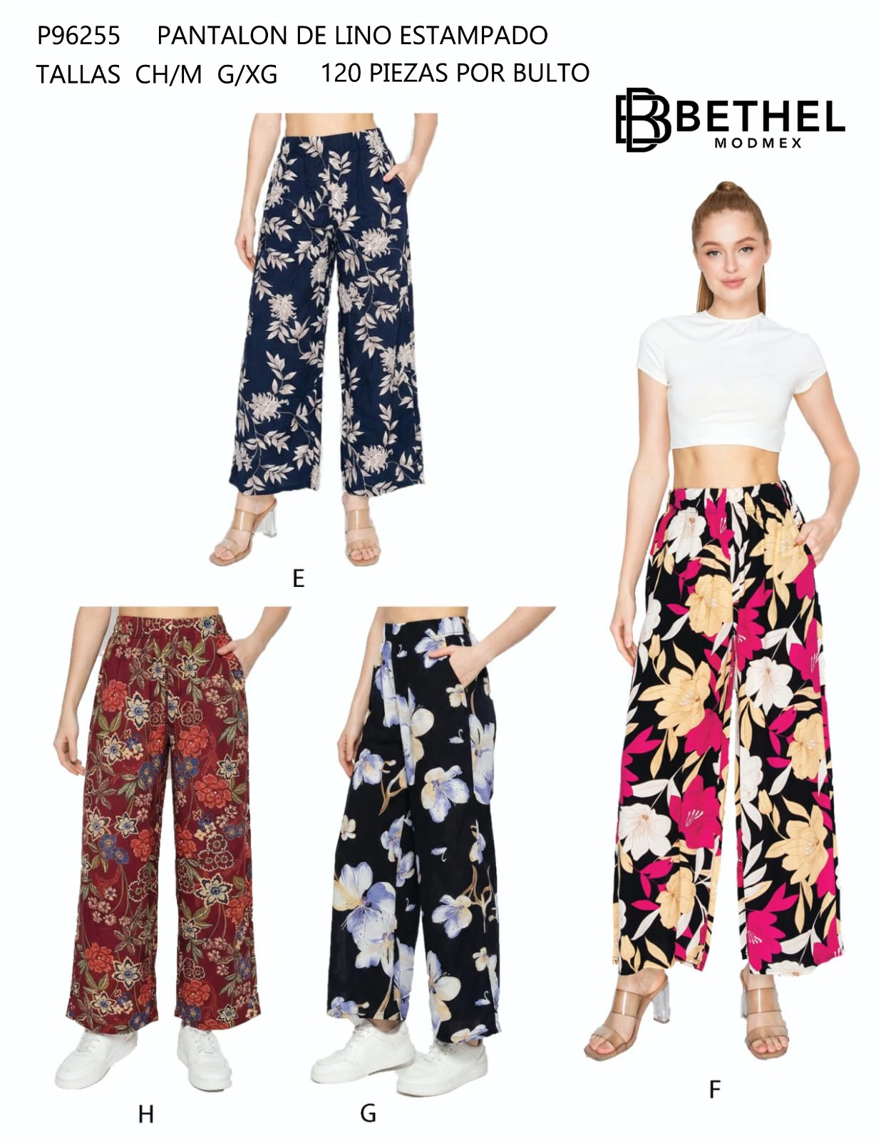 Pantalón de Lino Estampado-P96255