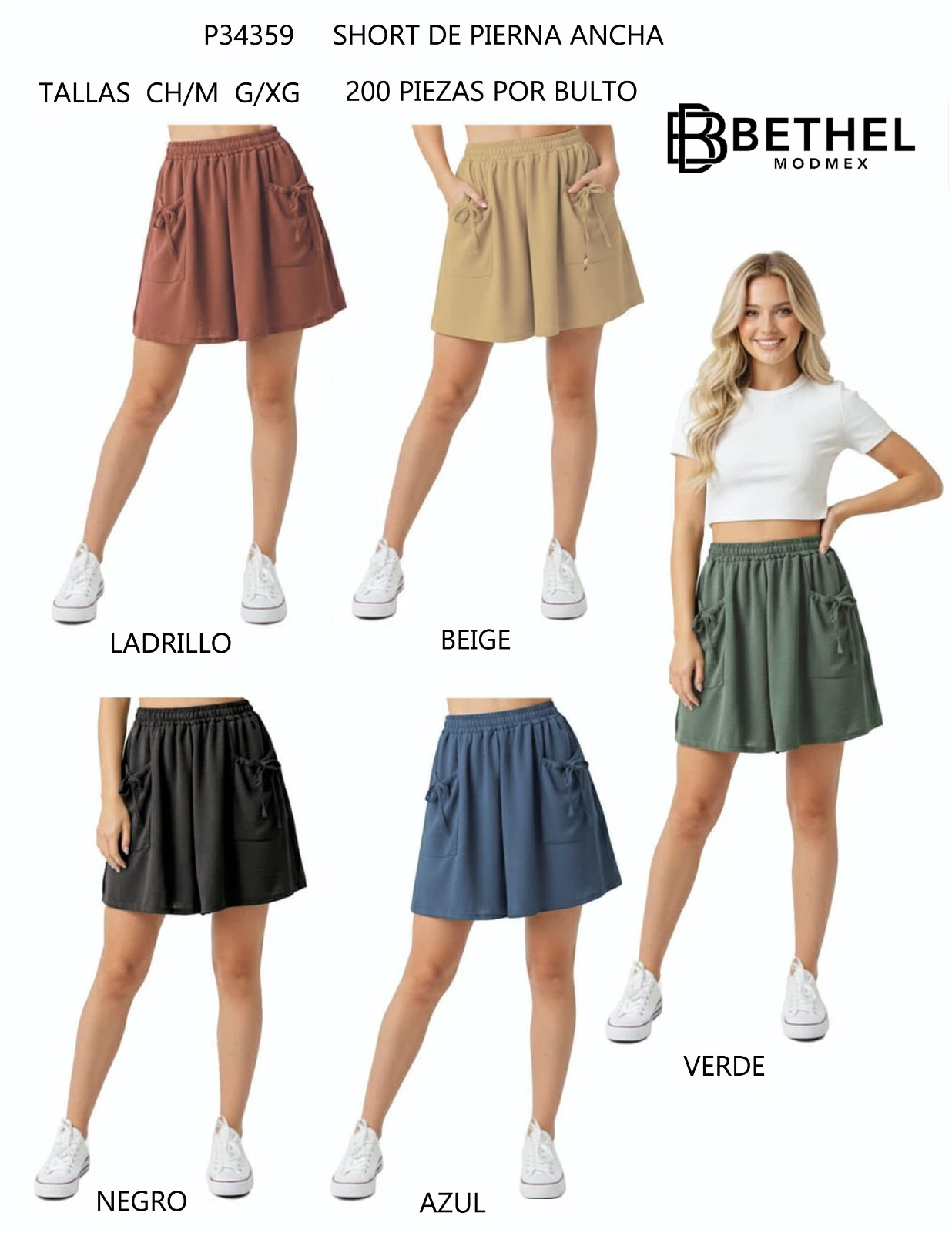Short de pierna ancha-P34359
